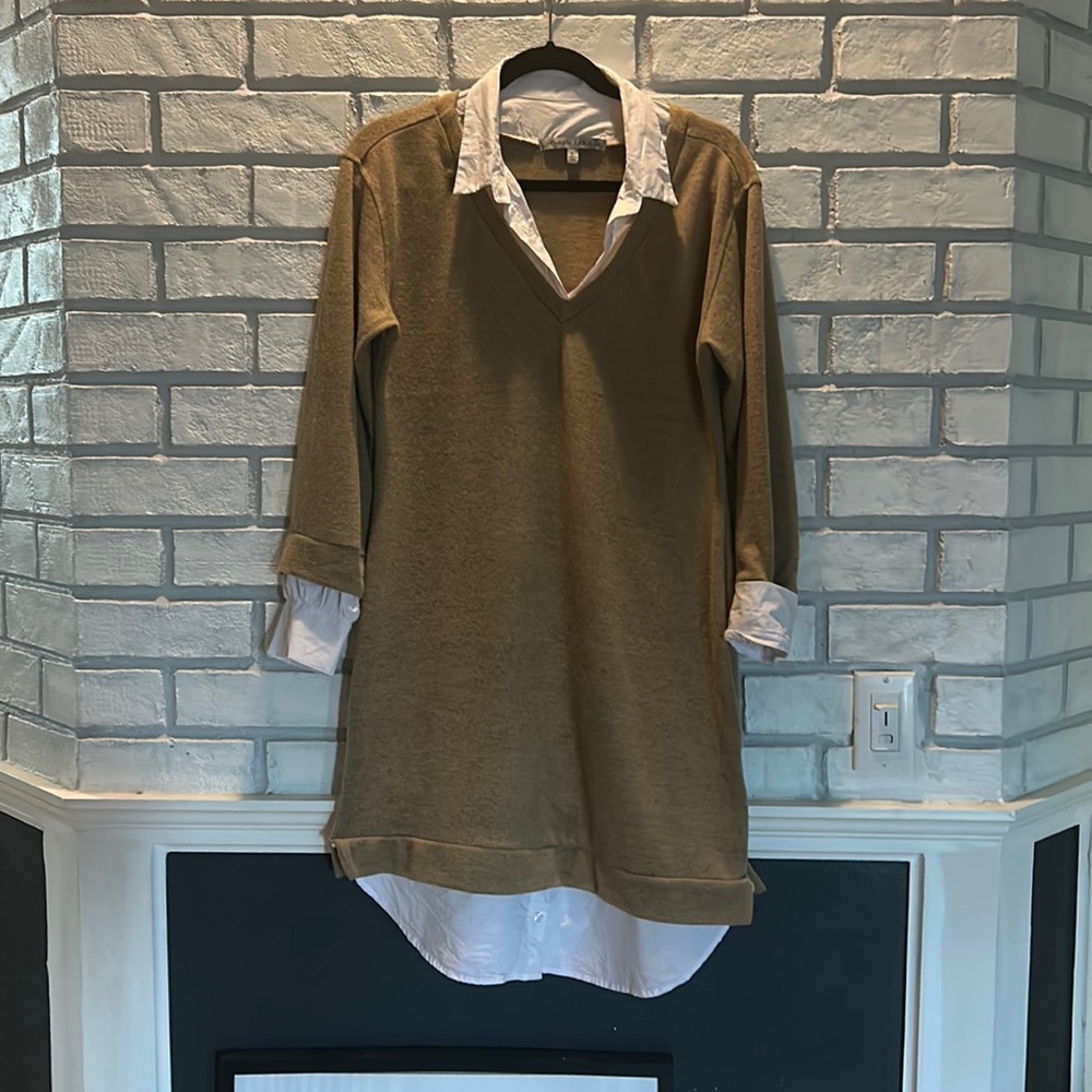 Cute layered look sweater dress